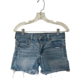 American Eagle Super Stretch Cut-Off Blue Jean Shorts
